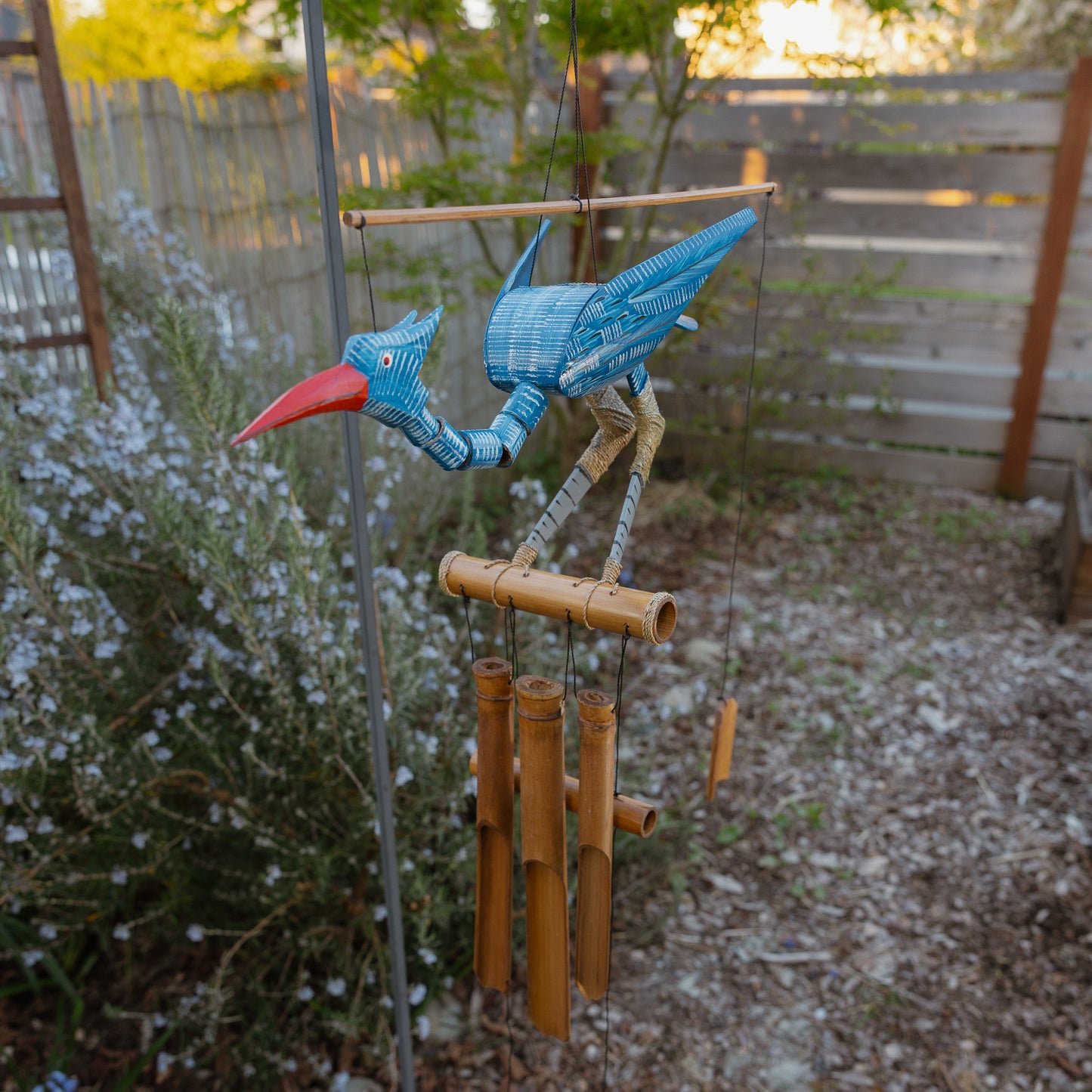 Happy Bird Bobbing Head Wind Chime