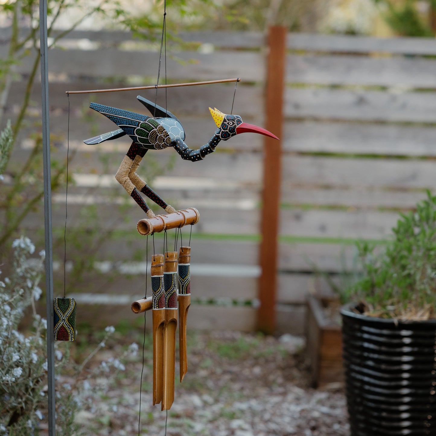 Abby Bird Bobbing Head Bamboo Wind Chime