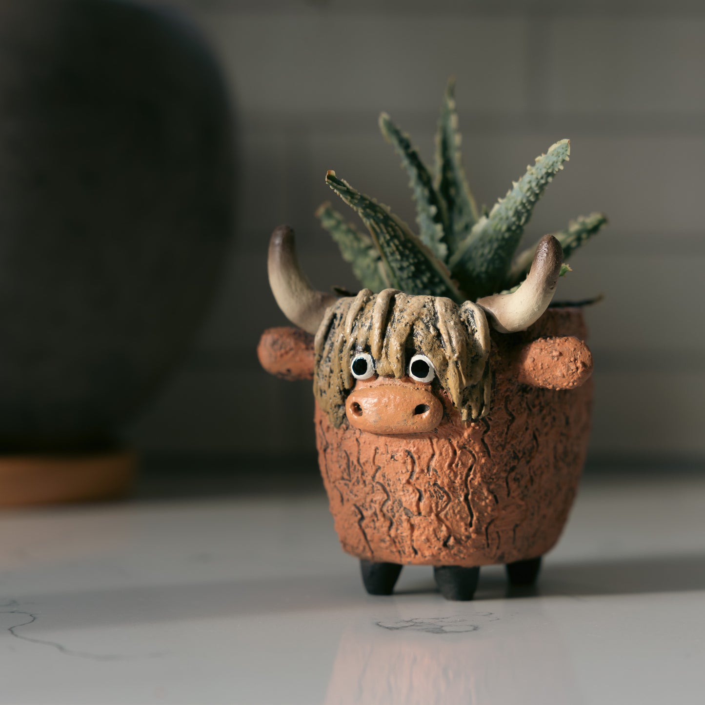 Highland Cow Blobhouse Planter - Dougal