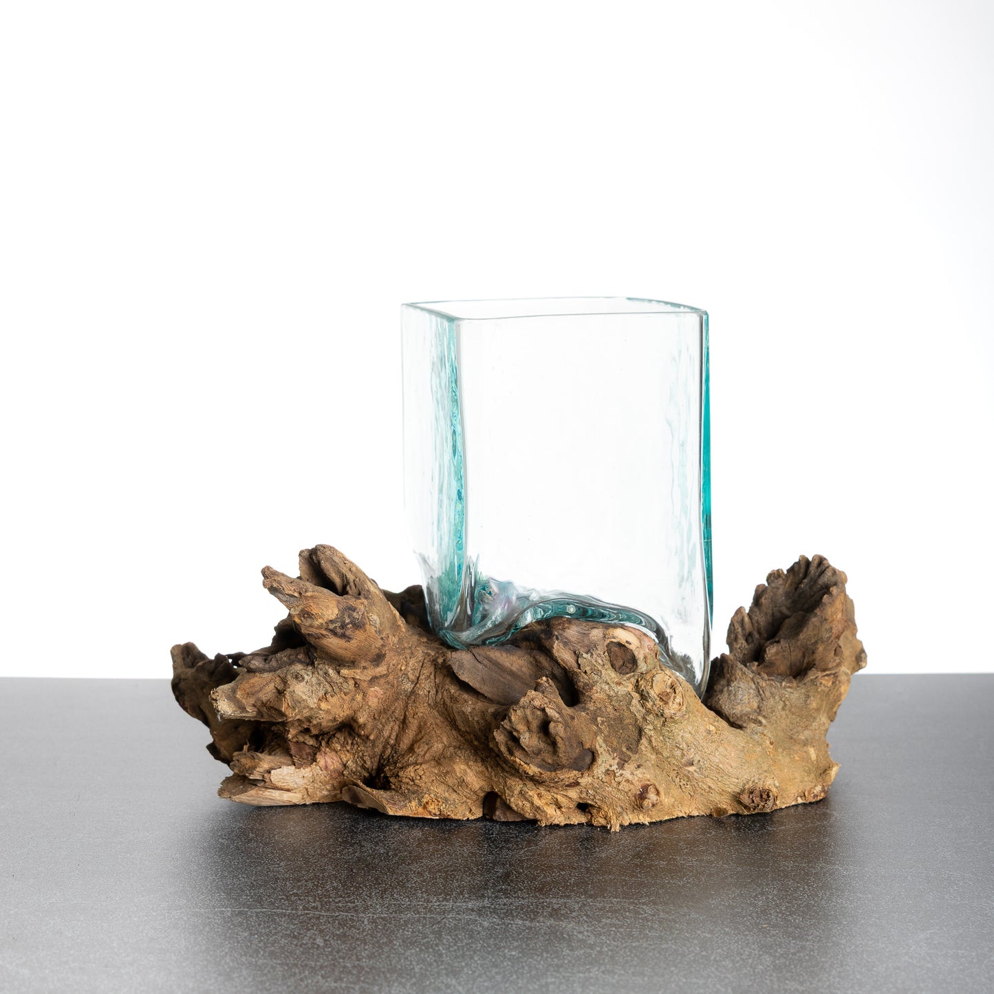 Square Molten Glass Vessels on Gamal Root
