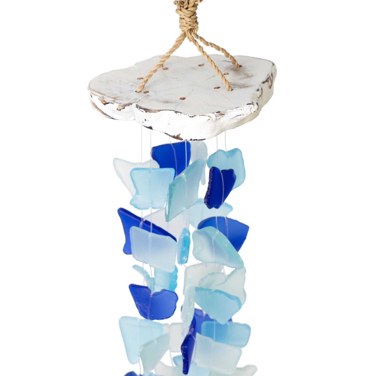 Wood Boat Upcycled Glass Chime
