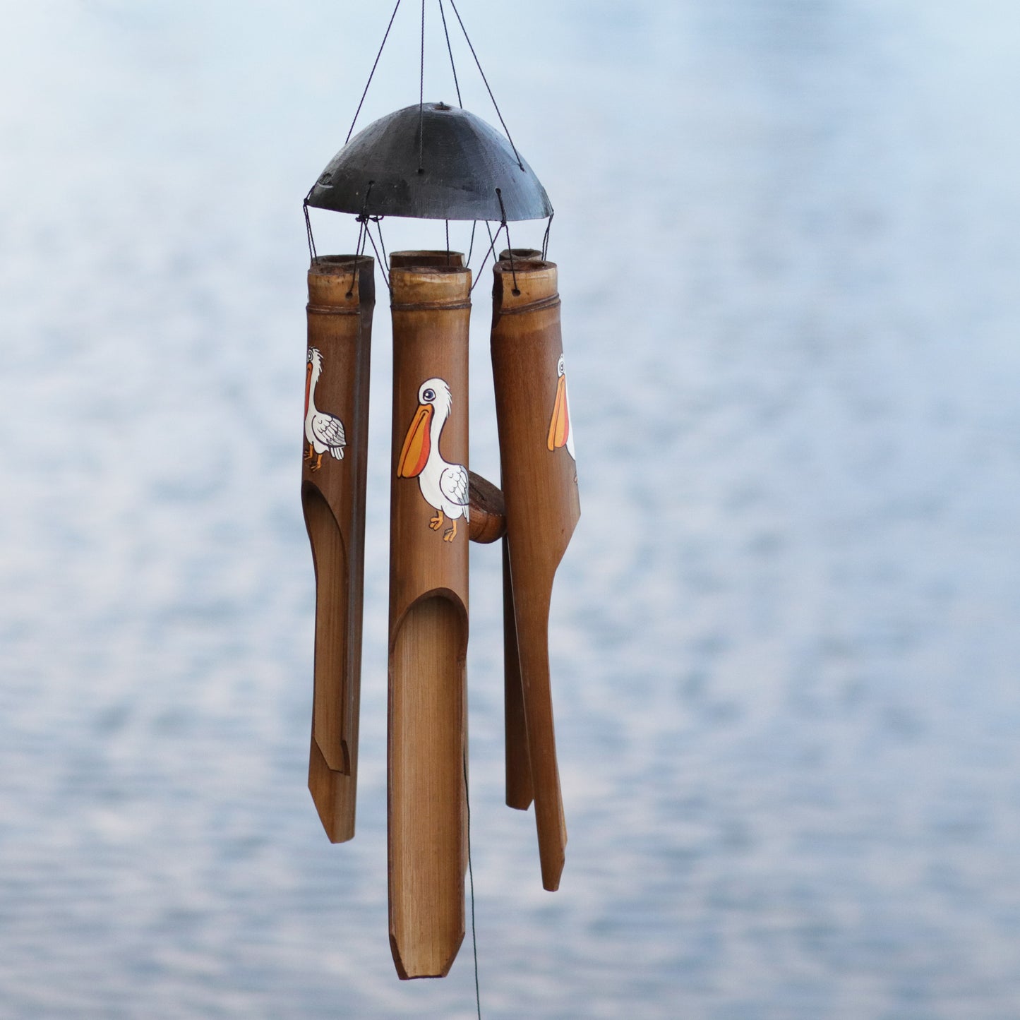 Pelican Print Bamboo Wind Chime
