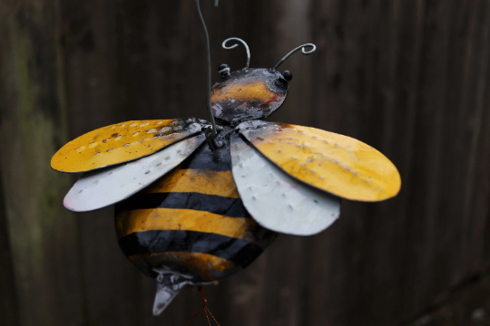 Honey Bee Upcycled Oil Drum Wind Chime