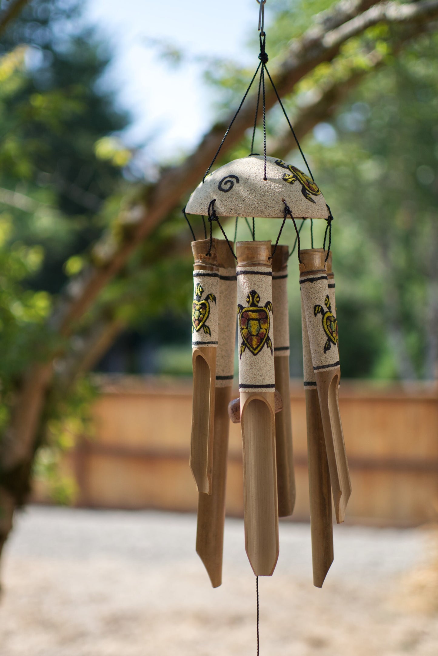 Sandy Sea Turtle Bamboo Wind Chime