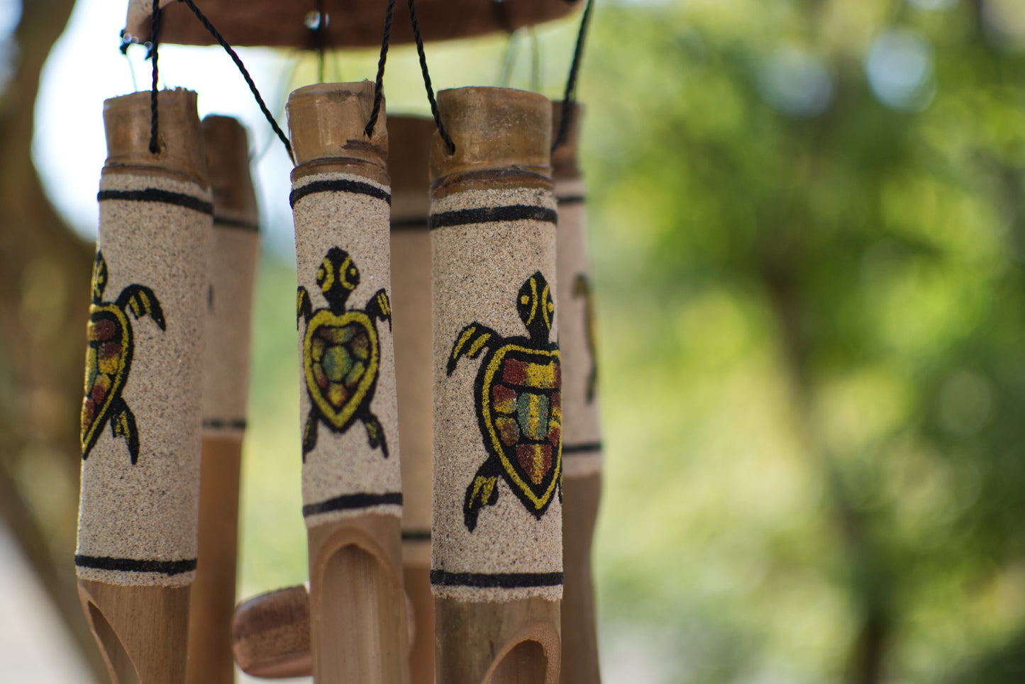 Sandy Sea Turtle Bamboo Wind Chime