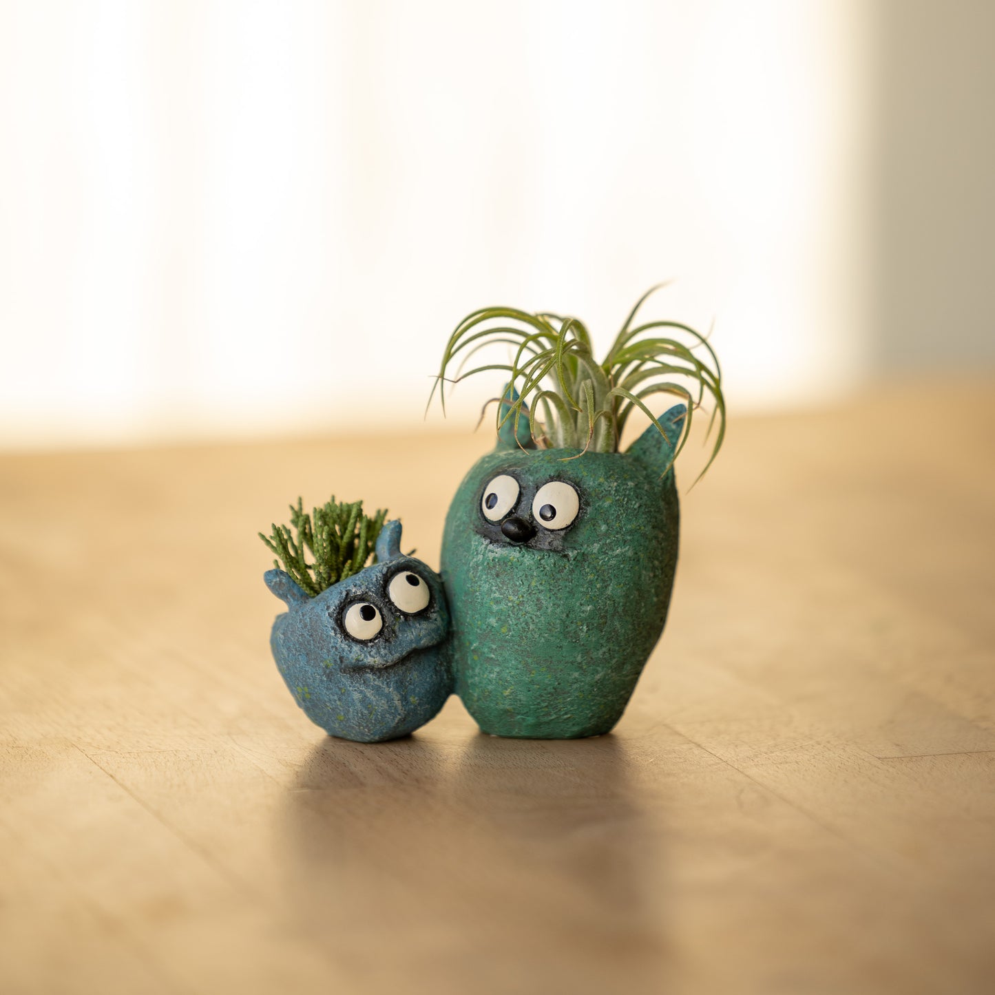 Wingman the Monsters Bloomies Double Planter, Blue & Teal