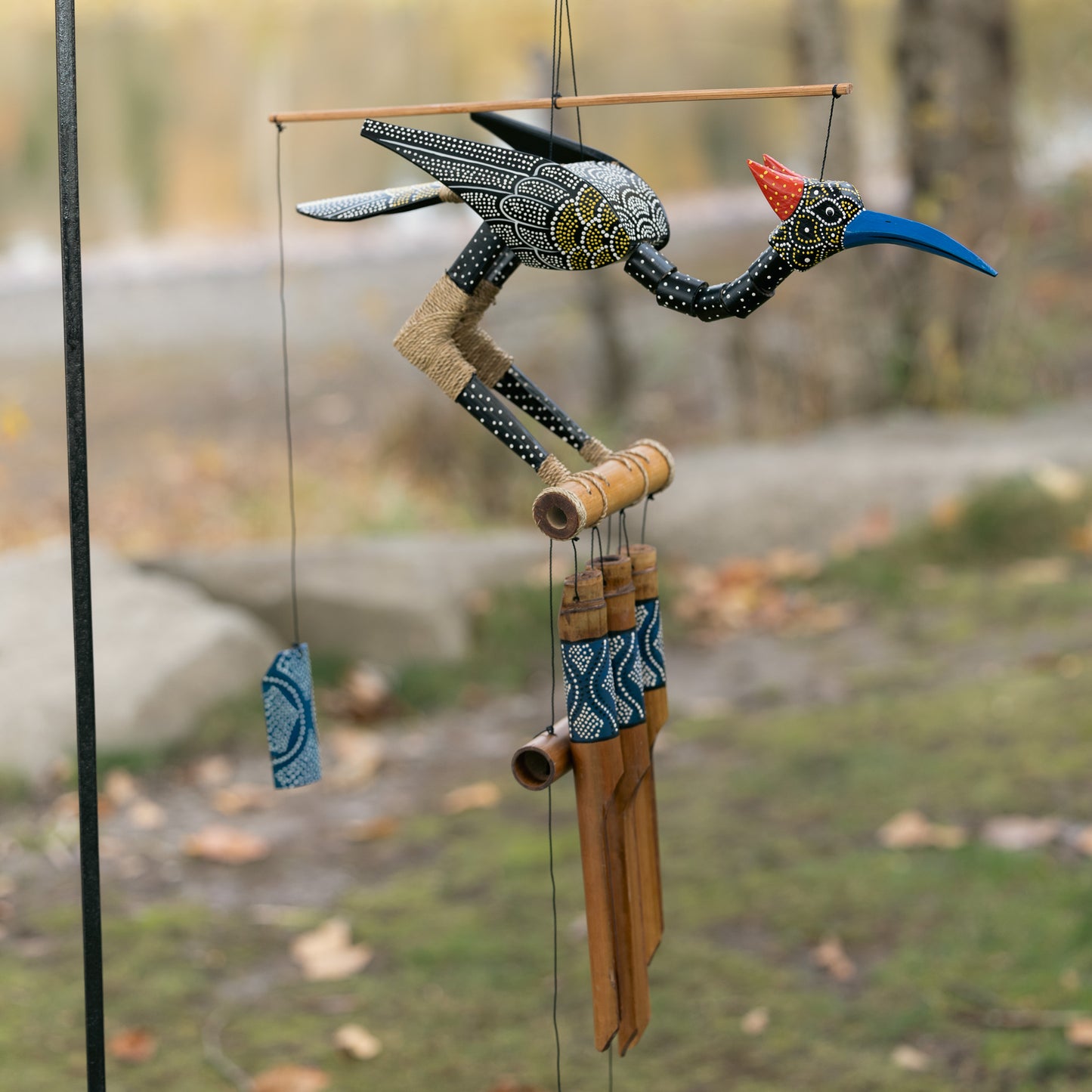 Aurora Bird Bobbing Head Bamboo Wind Chime