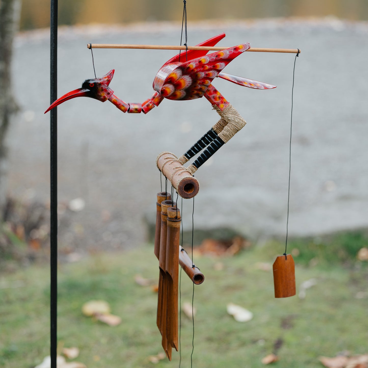 Scarlet - Red Bird Bobbing Head Wind Chime