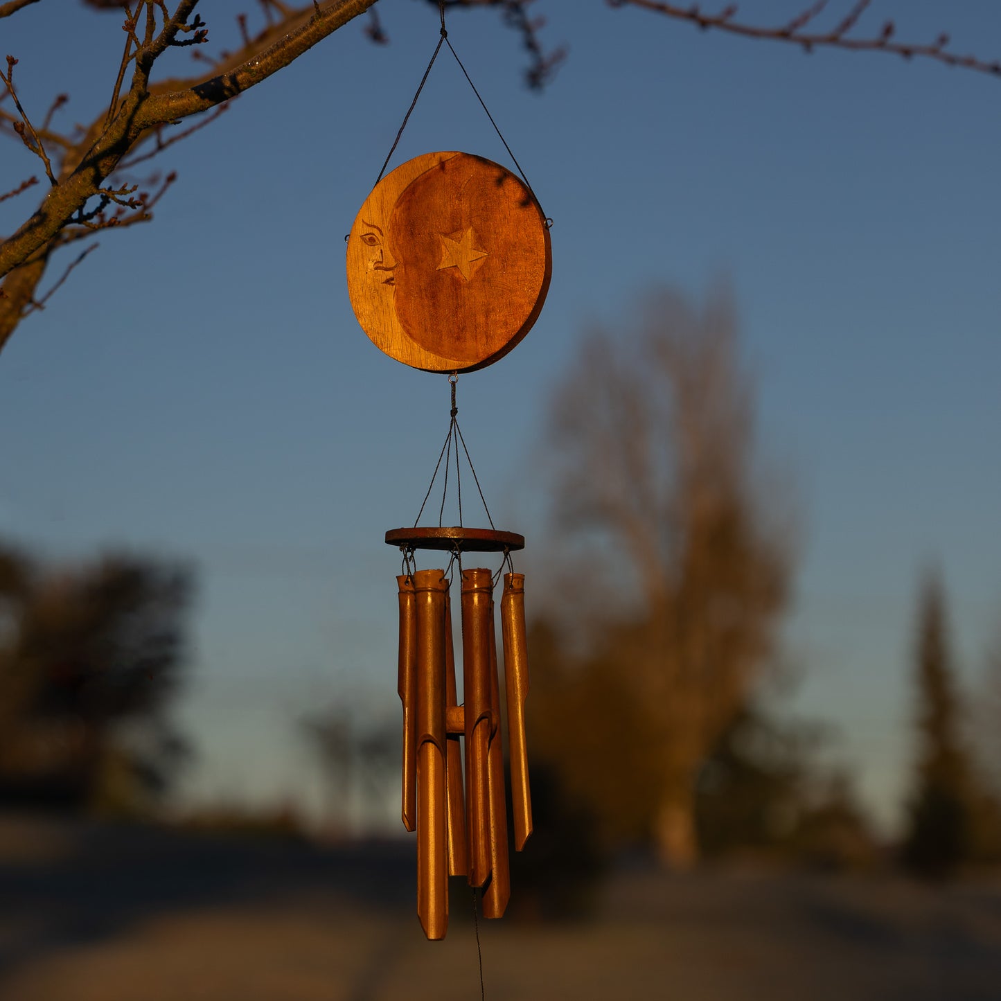 Sun/Moon Natural Bamboo Wind Chime