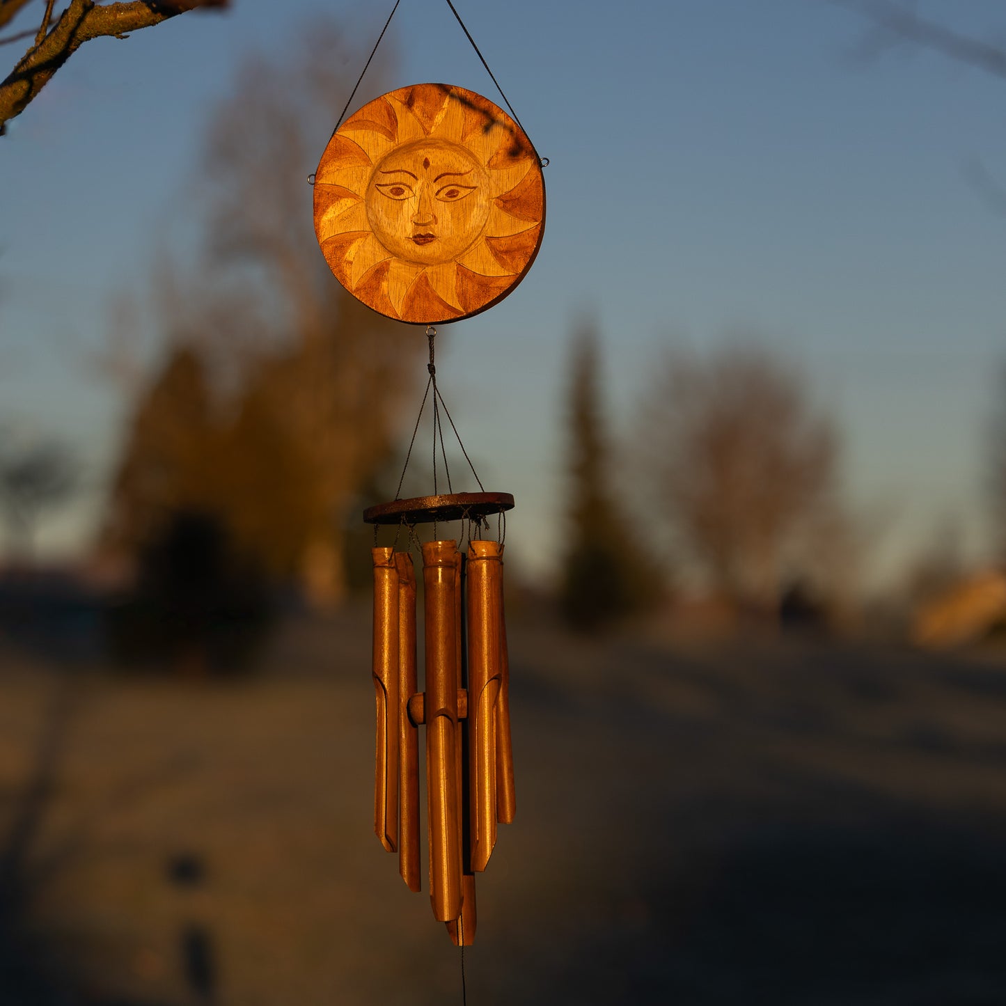 Sun/Moon Natural Bamboo Wind Chime