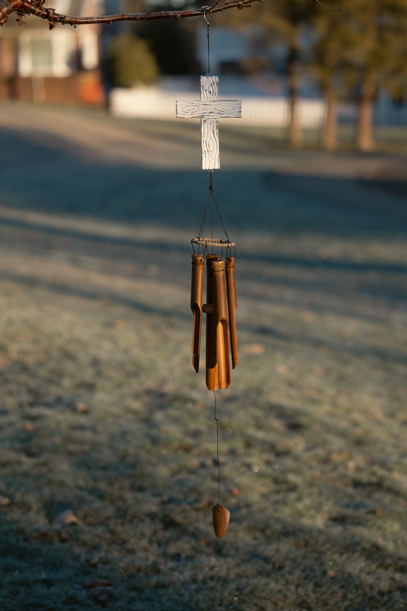 Christian Cross Bamboo Wind Chime