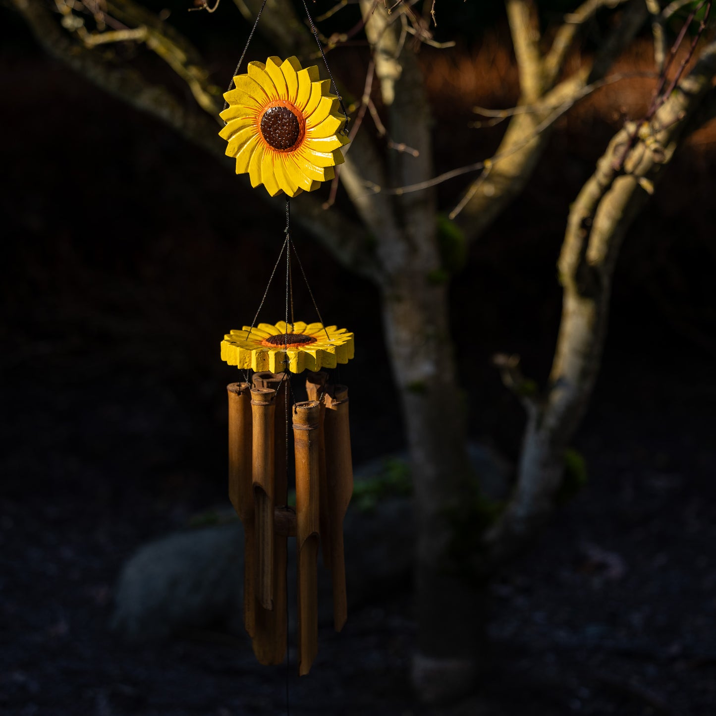 Sunflower Bamboo Wind Chime