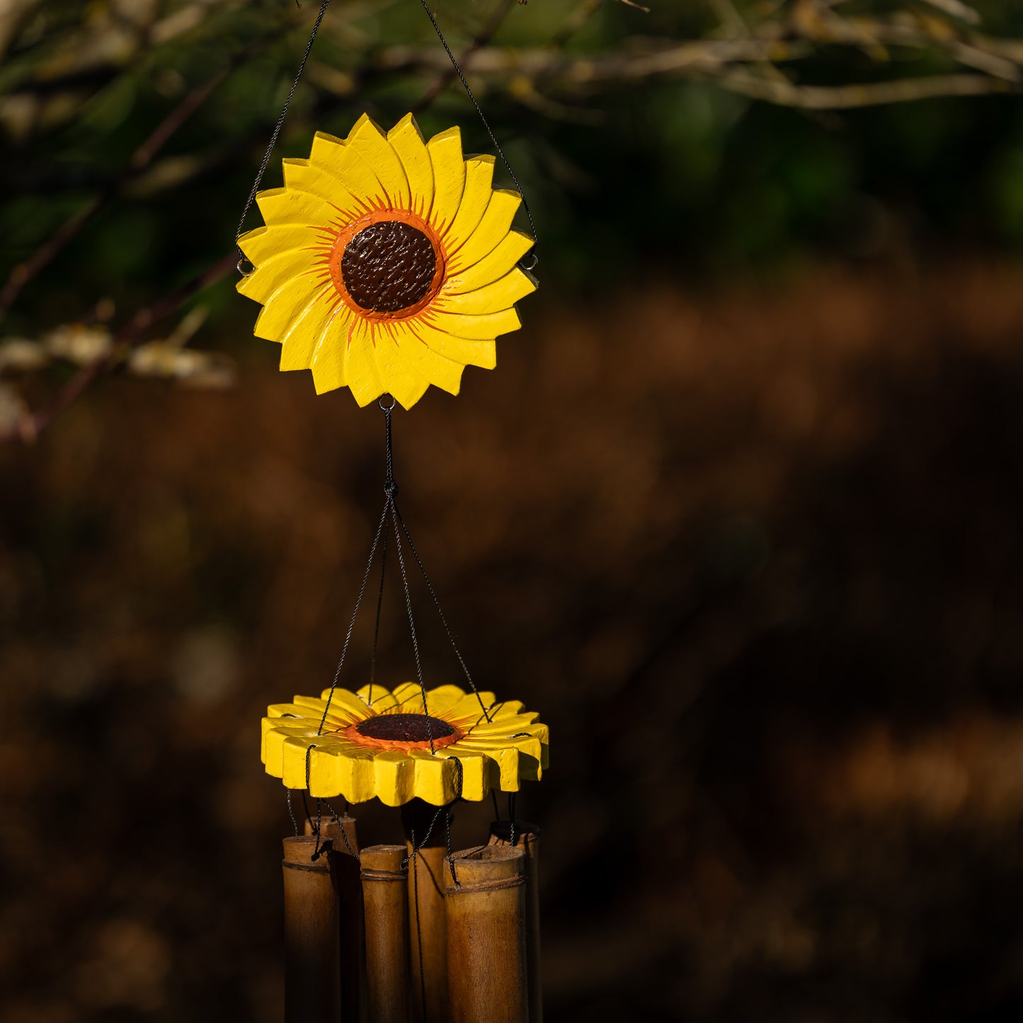 Sunflower Bamboo Wind Chime