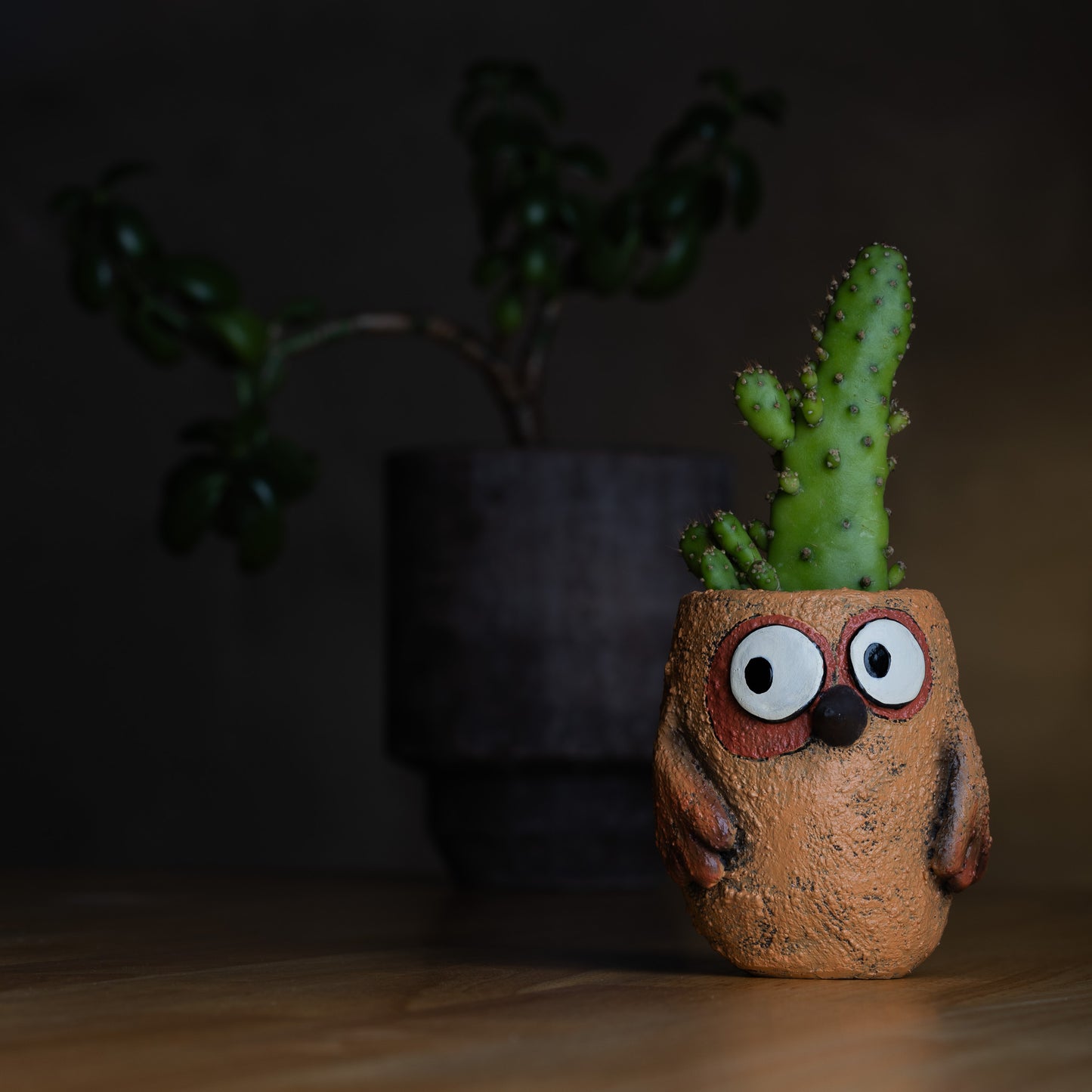 Brown Owl Blobhouse Planter - Rusty