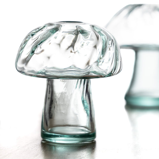 18cm Glass Mushroom Vase