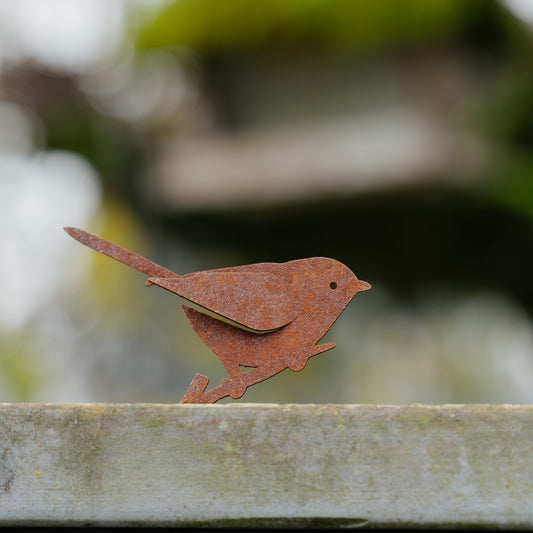 Rustic Steel Bushtit Bird