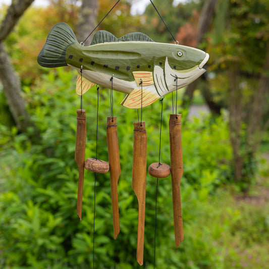 Big Mouth Bass Bamboo Wind Chime