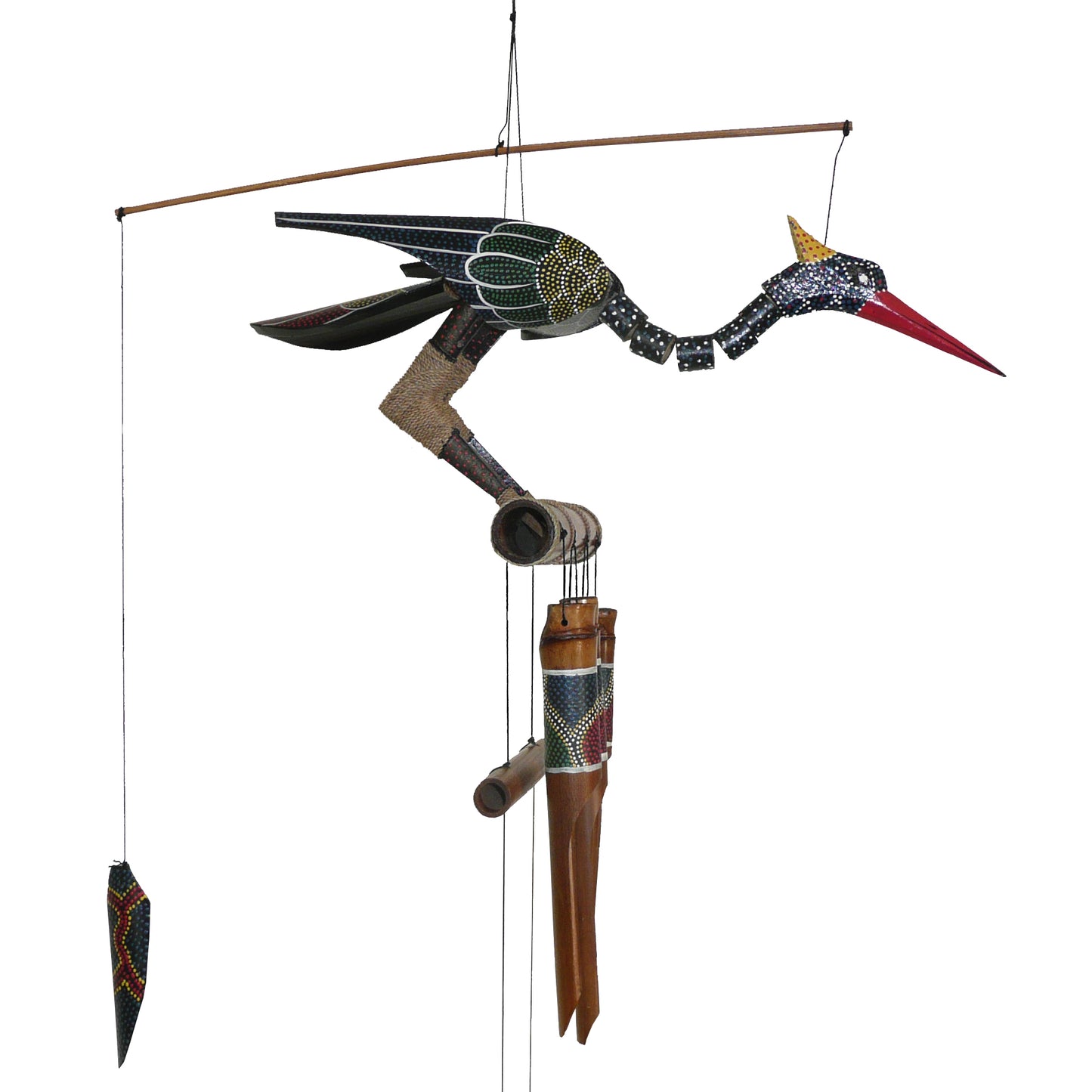 Abby Bird Bobbing Head Bamboo Wind Chime