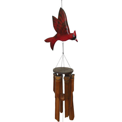 Assorted Glossy Flat Bird Bamboo Wind Chimes