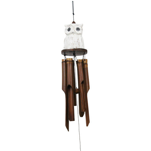 Assorted Color Oscar Owl Bamboo Wind Chimes