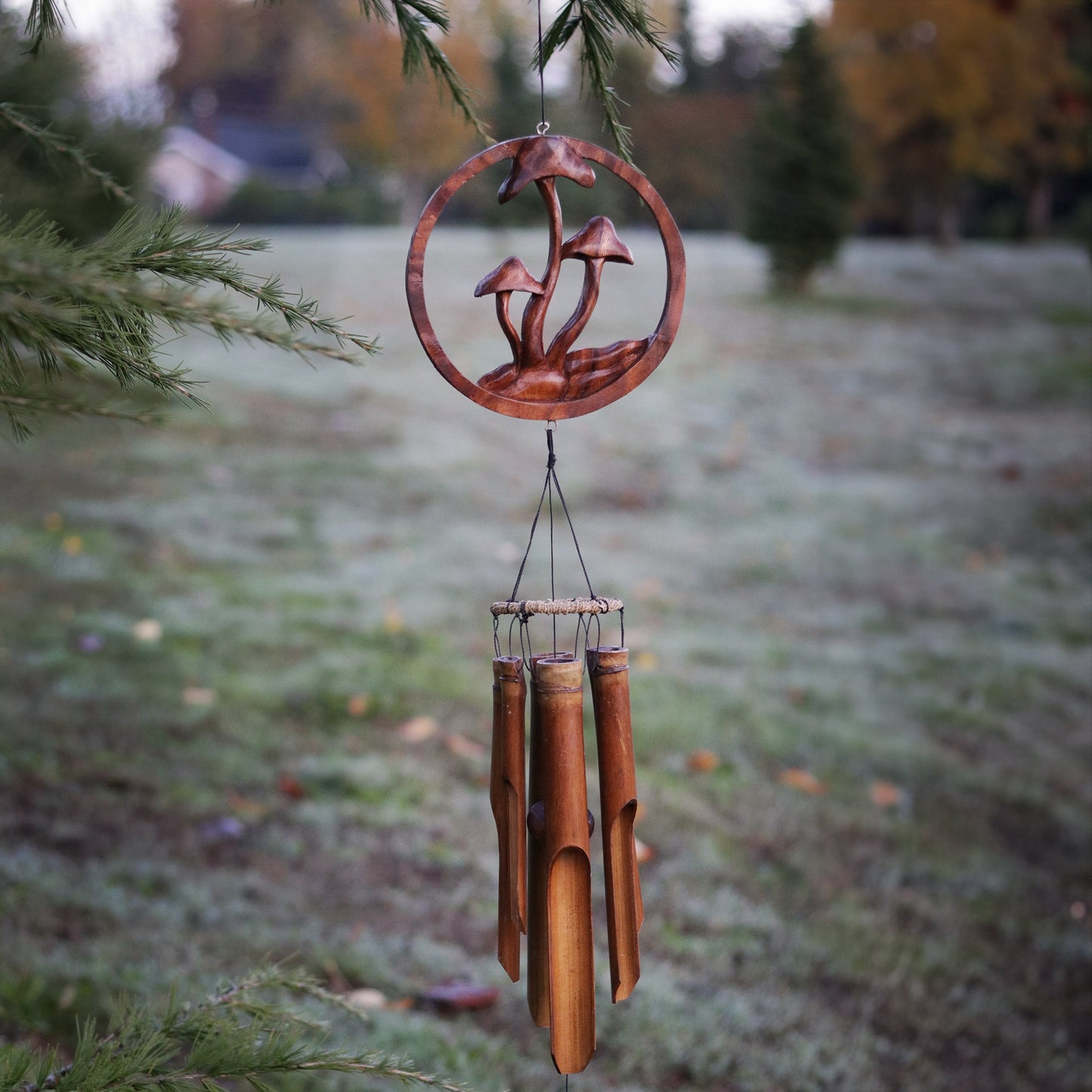 Mushroom Circle Bamboo Wind Chime