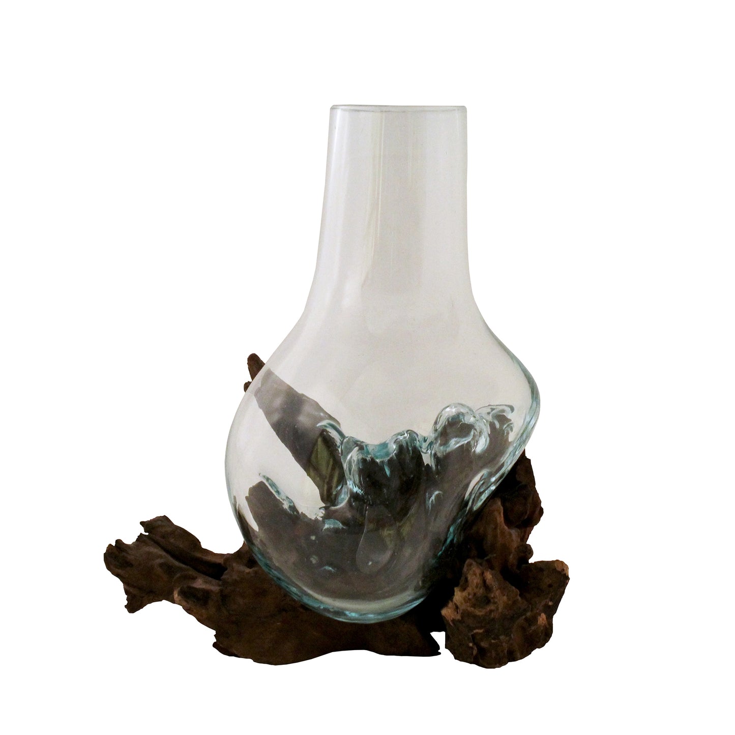 Molten Glass Vase on Gamal Root