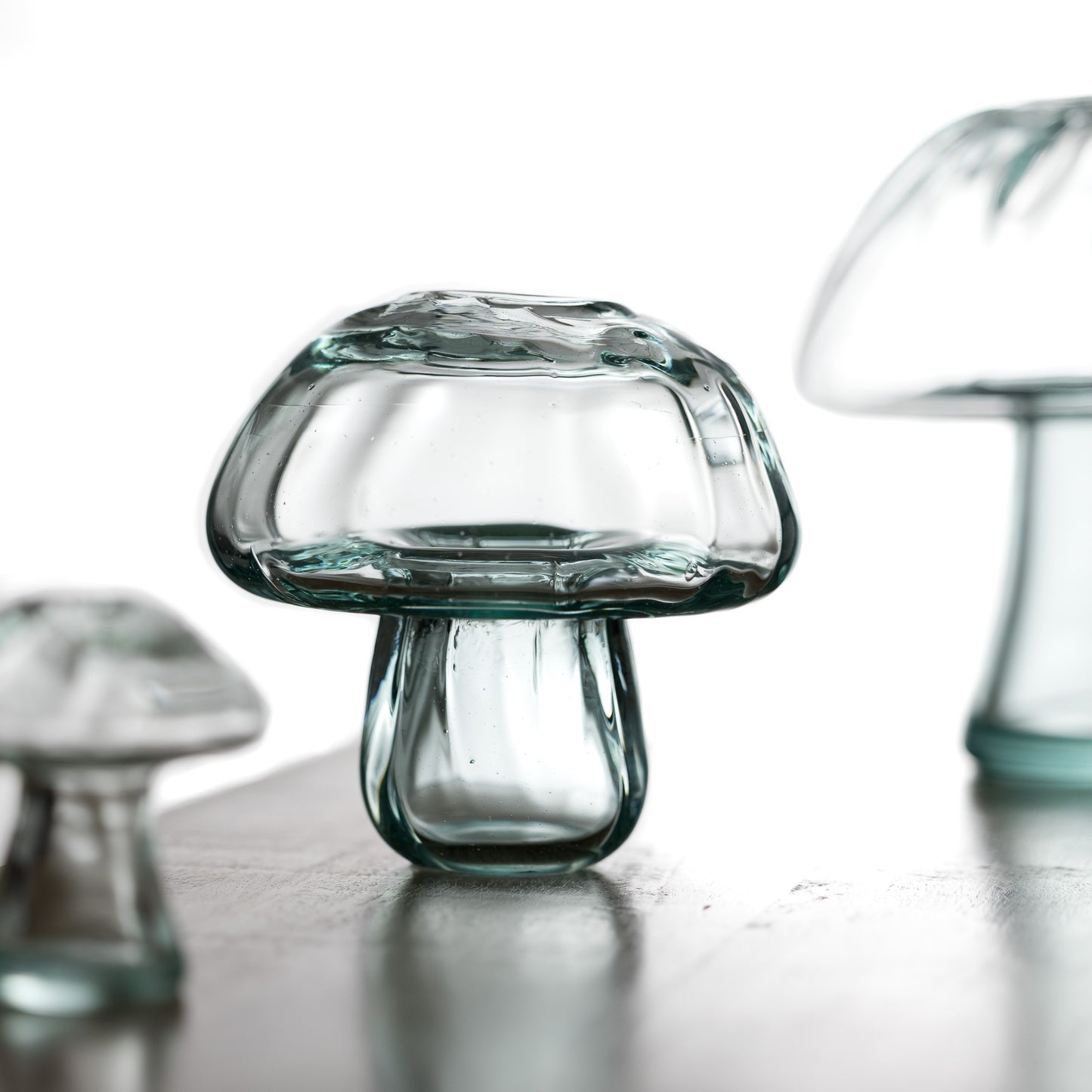 15cm Glass Mushroom Vase