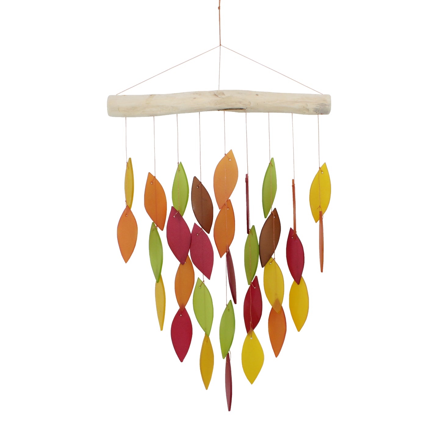 Small Cascade Tumbled Glass Wind Chime - Autumn