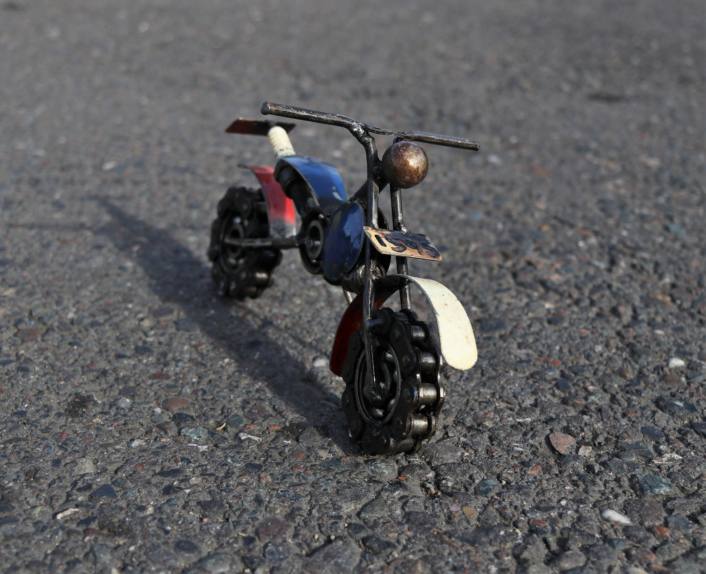 Recycled Steel Motorcycle Sculpture