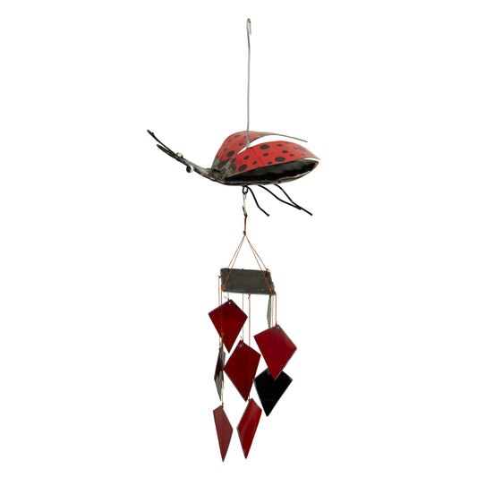 Ladybug Recycled Oil Drum Wind Chime