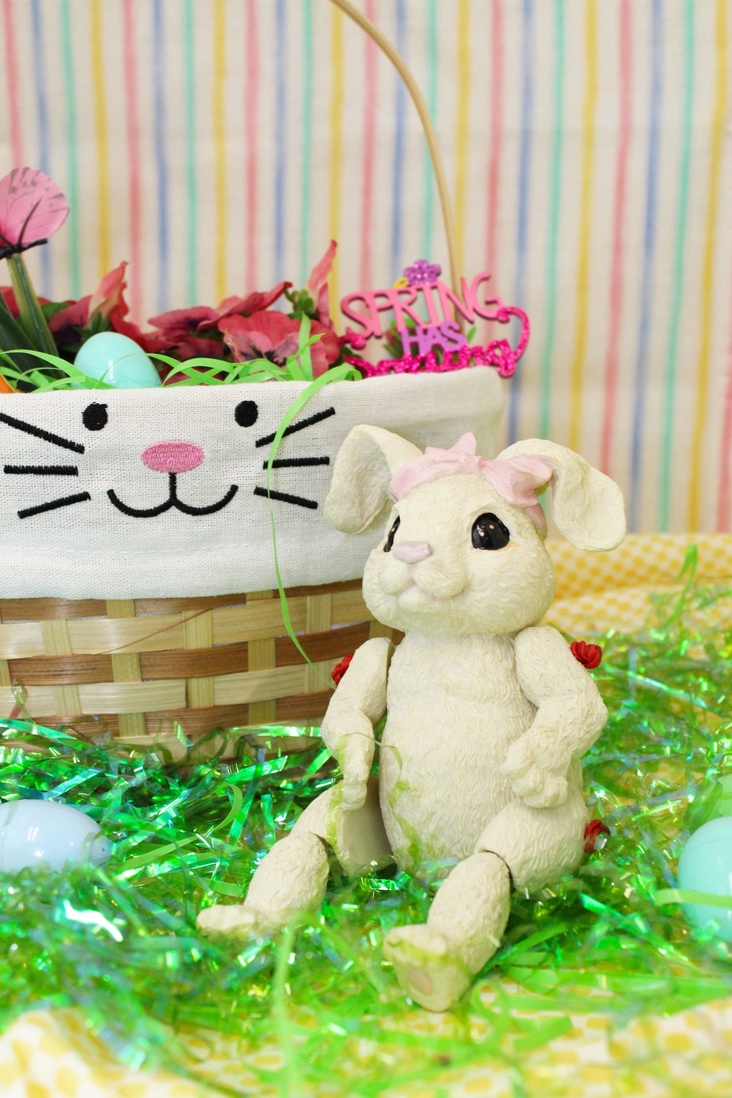 Easter Bunny Shelf Sitter - Movable arms and legs