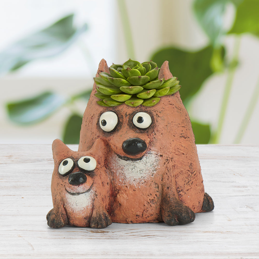 Maddie & Pip the Foxes Blobhouse Planter