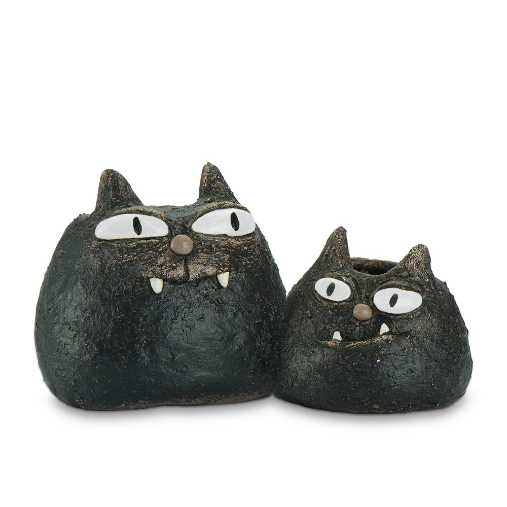 Spooky & Fang the Cats Blobhouse Planter