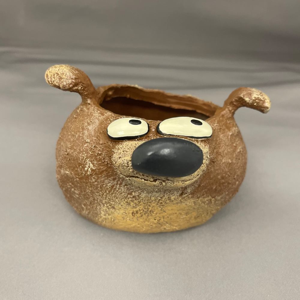 Grizz the Brown Bear the Dog Bloomies Blobhouse Planter