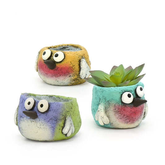 Beautiful Birds Planter - 3pc set