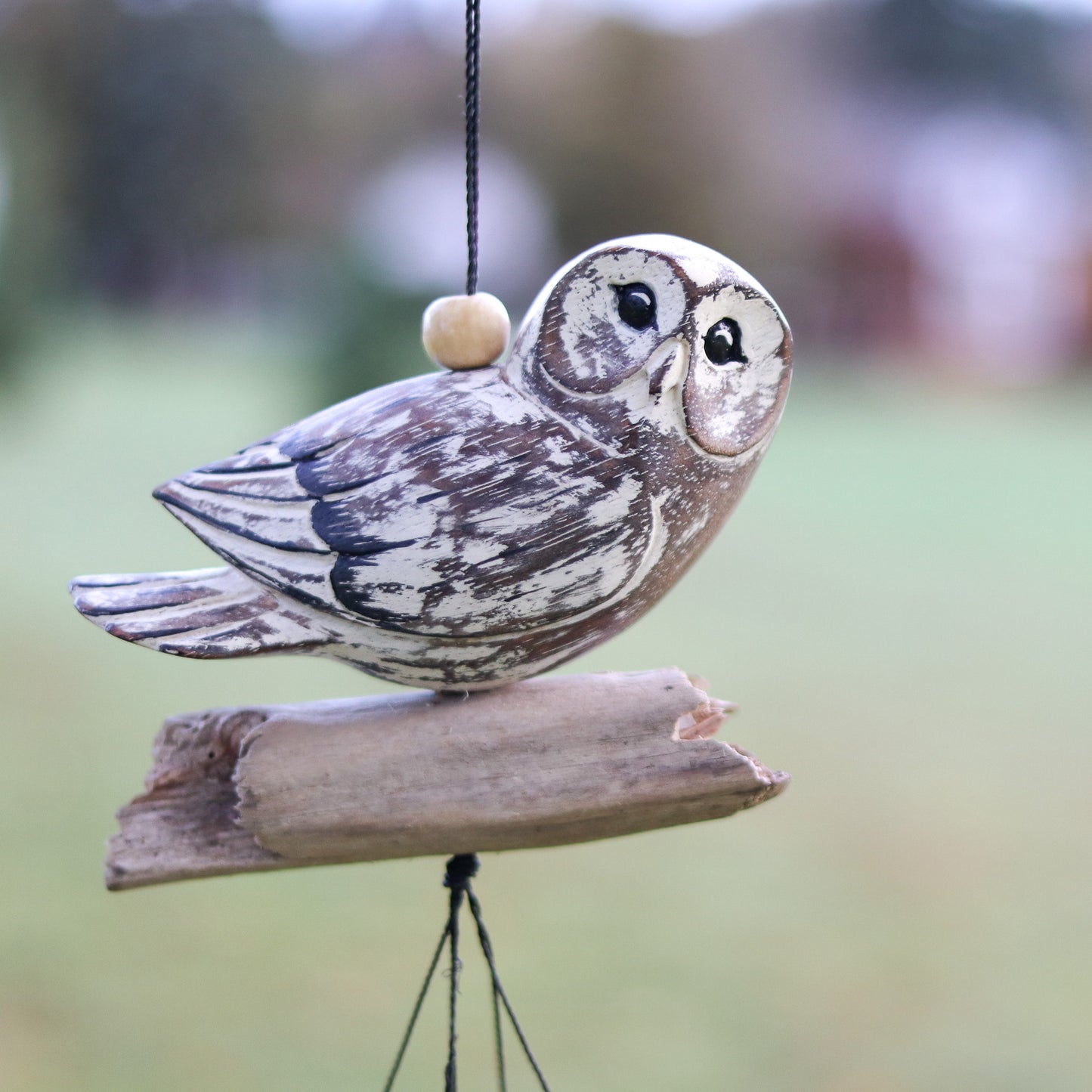 White Owl Bamboo Wind Chime