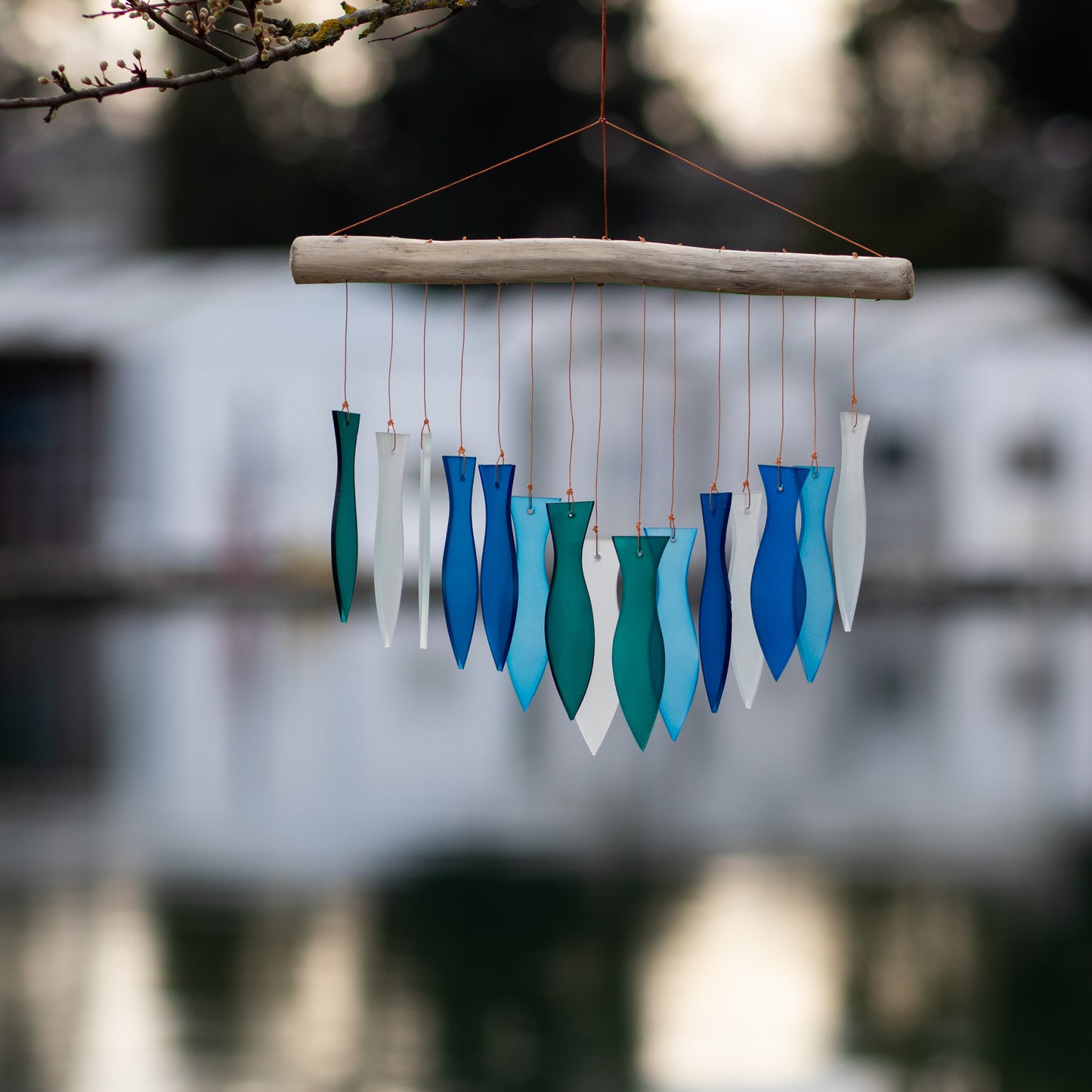 Fish Tumbled Glass Wind Chime