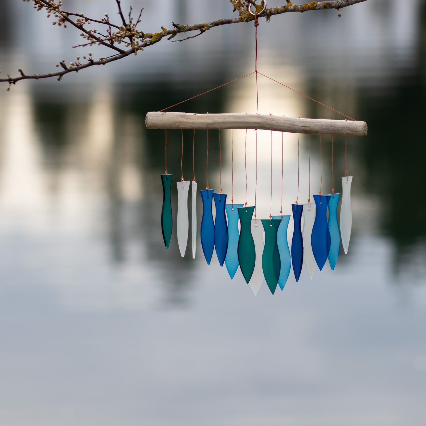 Fish Tumbled Glass Wind Chime