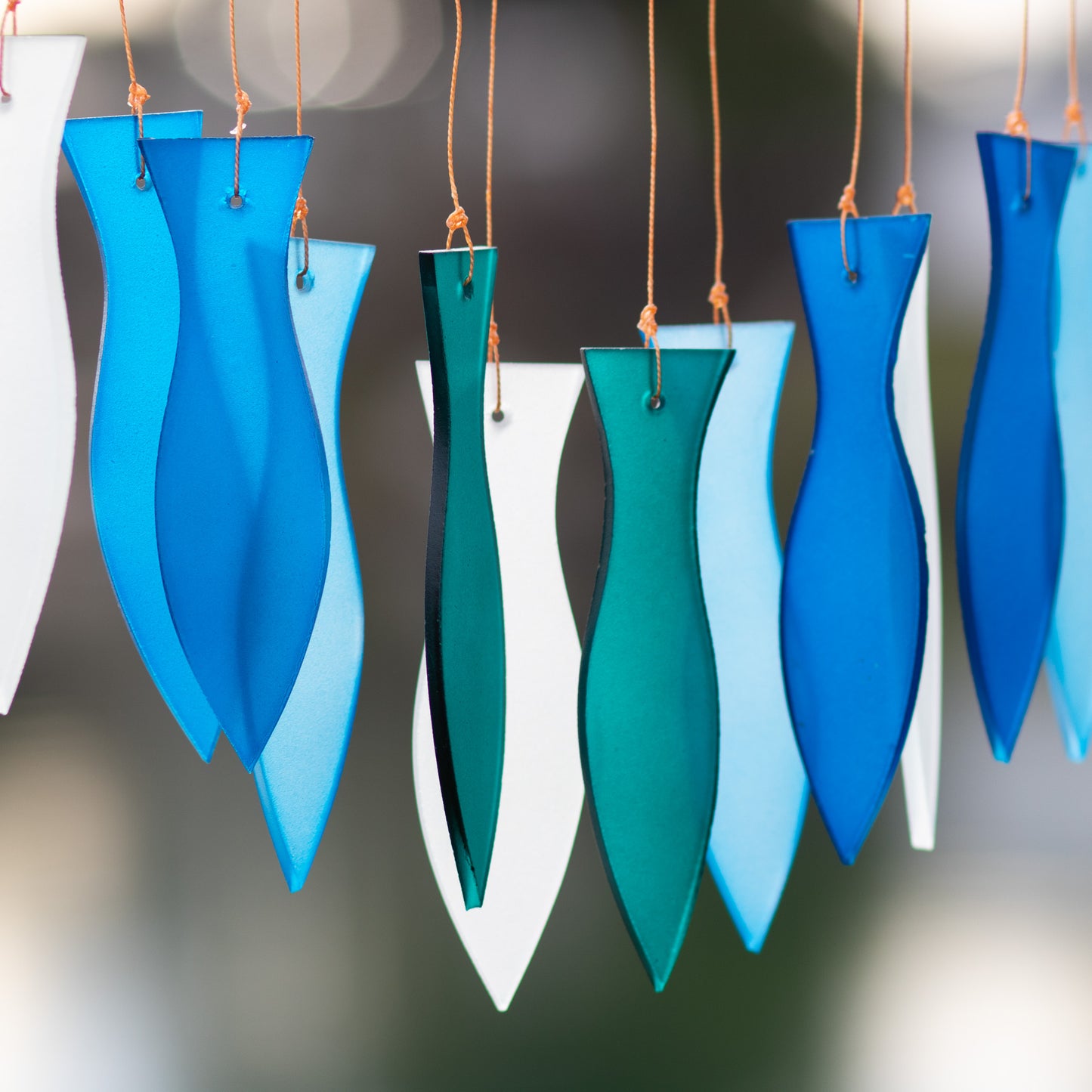 Fish Tumbled Glass Wind Chime