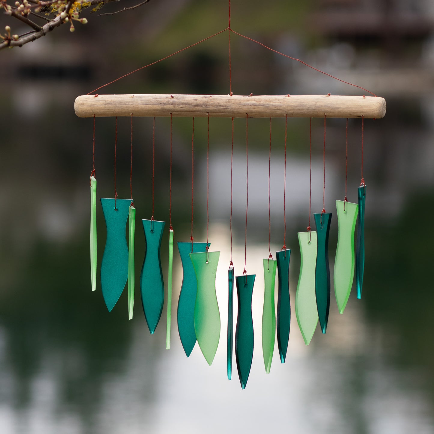 Fish Tumbled Glass Wind Chime