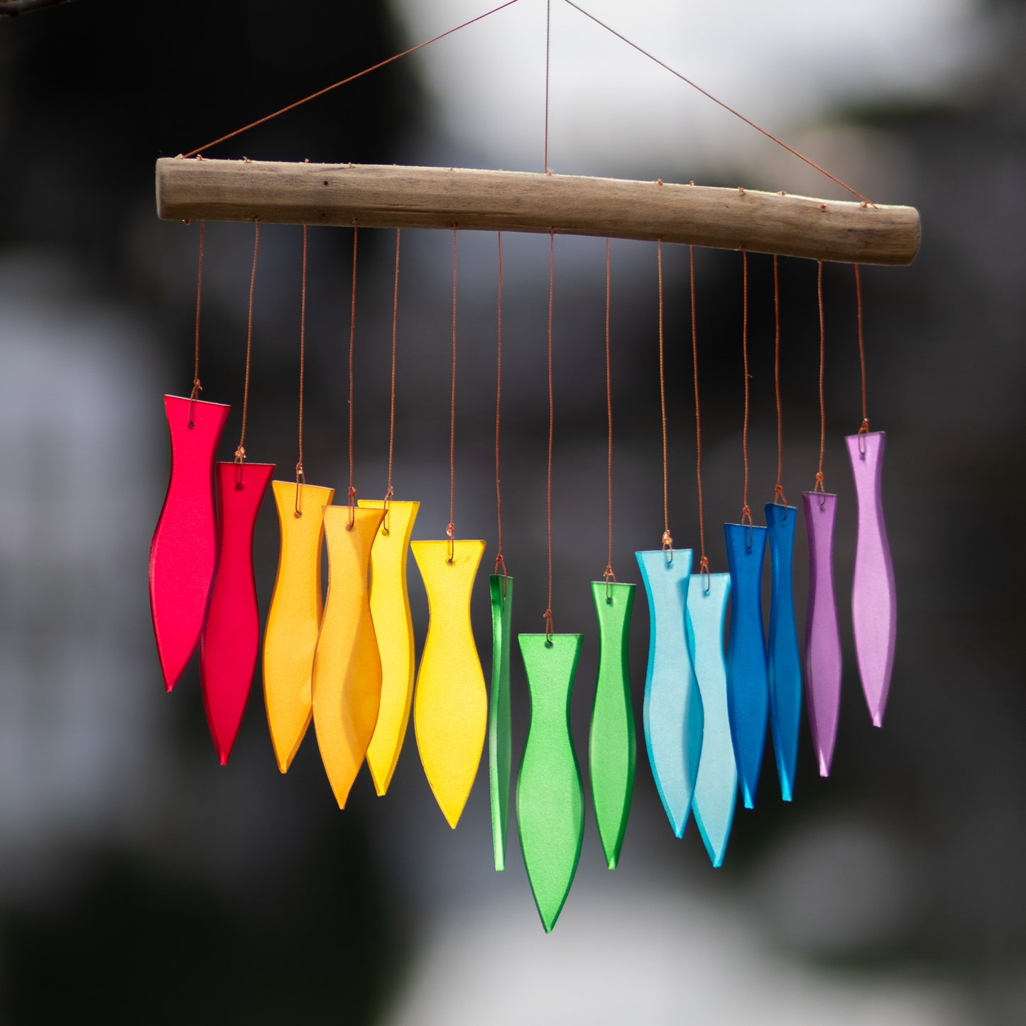 Fish Tumbled Glass Wind Chime