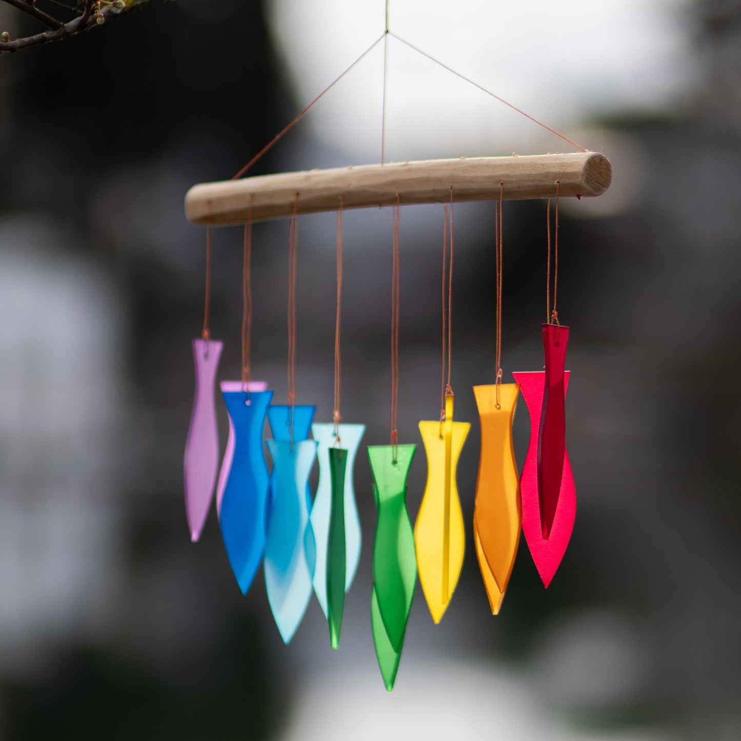 Fish Tumbled Glass Wind Chime