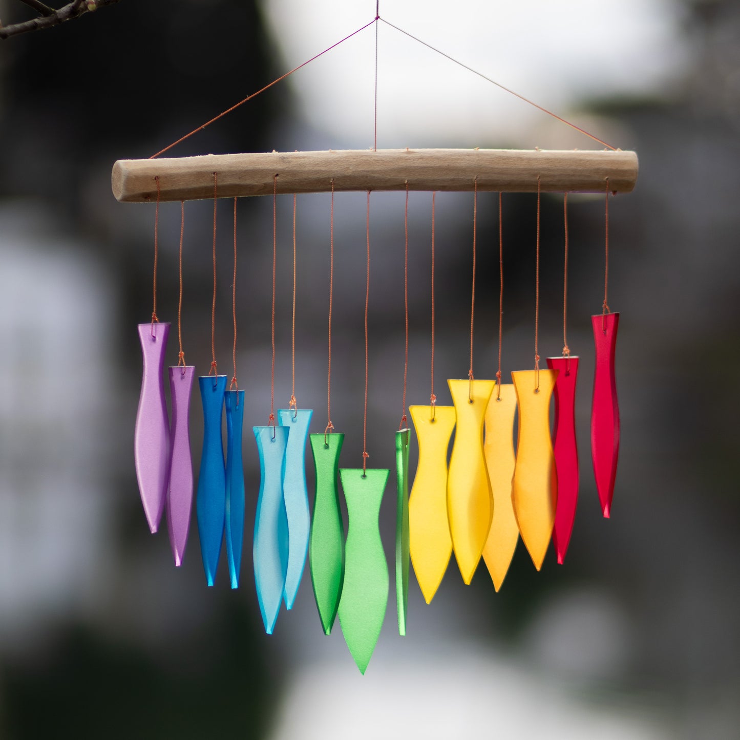 Fish Tumbled Glass Wind Chime