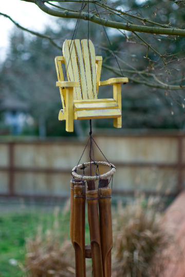 Weathered Beach Chair Breezy Wind Chime