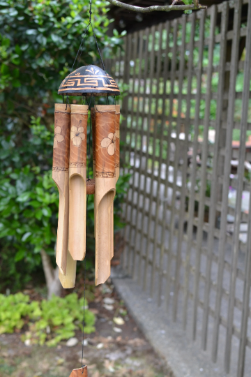 Simple Bamboo Wind Chime - Flowering Whisper Print