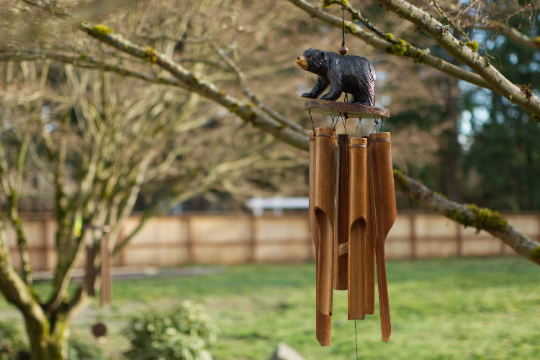 Black Bear Bamboo Wind Chime