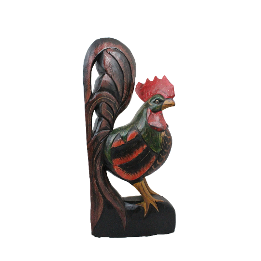 Standing Wood Chicken Carvings