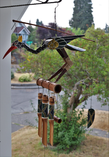 Abby Bird Bobbing Head Bamboo Wind Chime