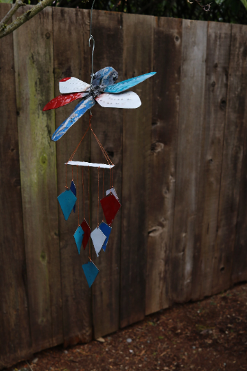 Dragonfly Upcycled Oil Drum Wind Chime