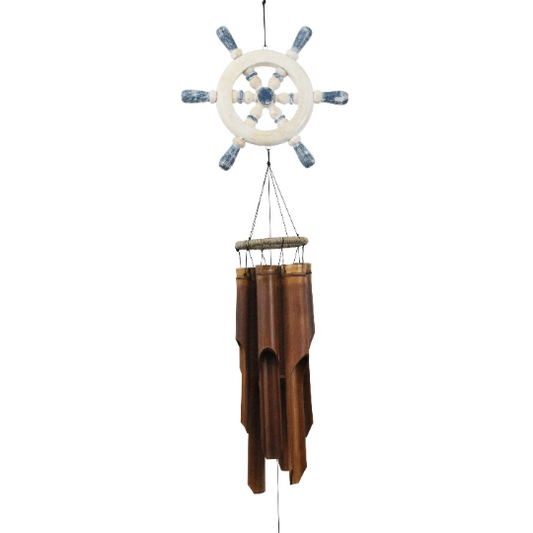 Ship's Wheel Bamboo Wind Chime